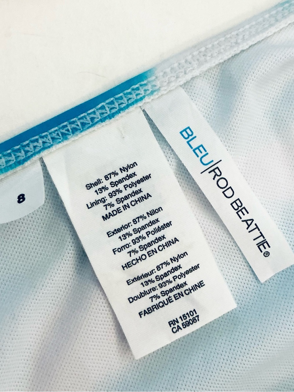 BLEU ROD BEATTIE, St. Tropez Long-Sleeve Zip One-Piece Swimsuit Suit , Size 8 - Picture 8 of 12